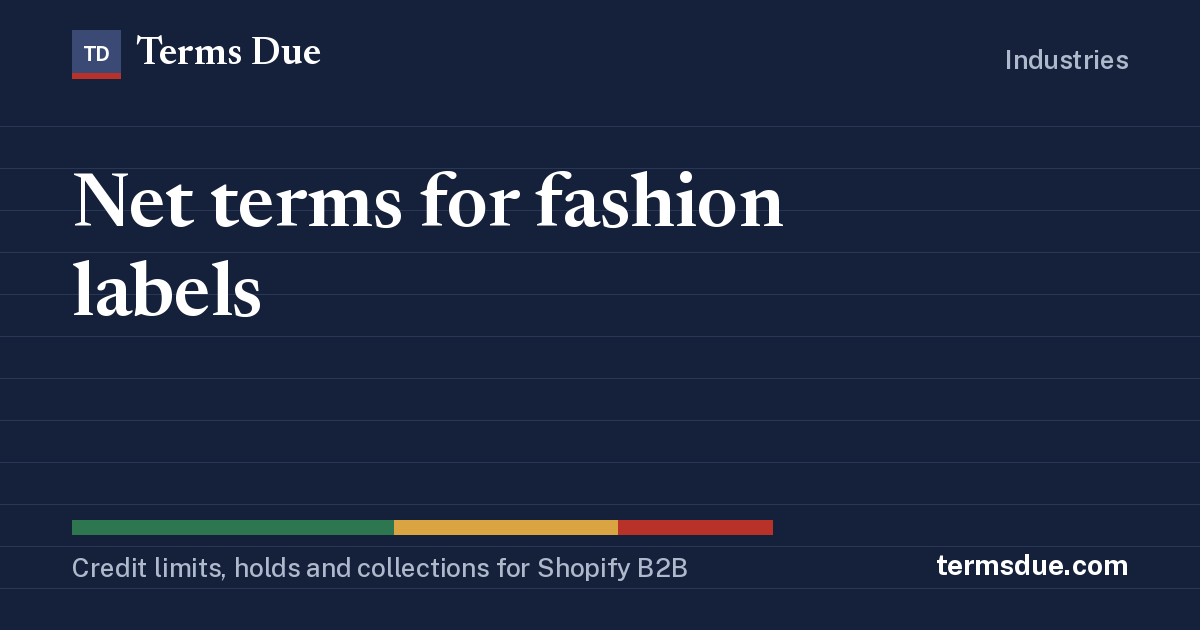Net terms for fashion labels