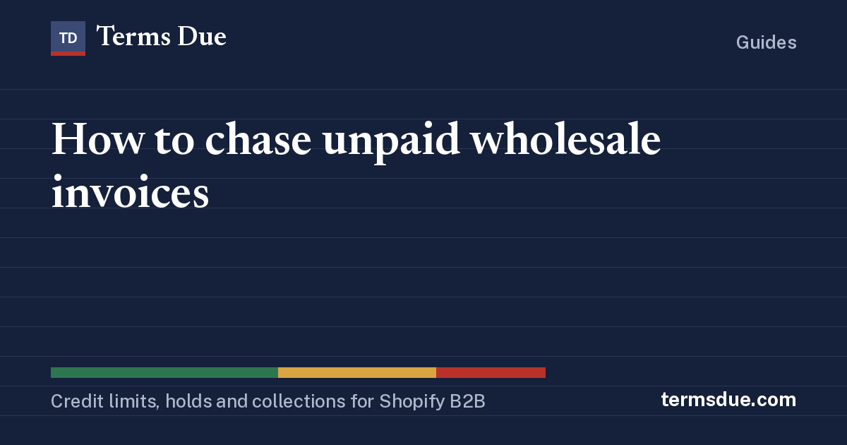 How to chase unpaid wholesale invoices