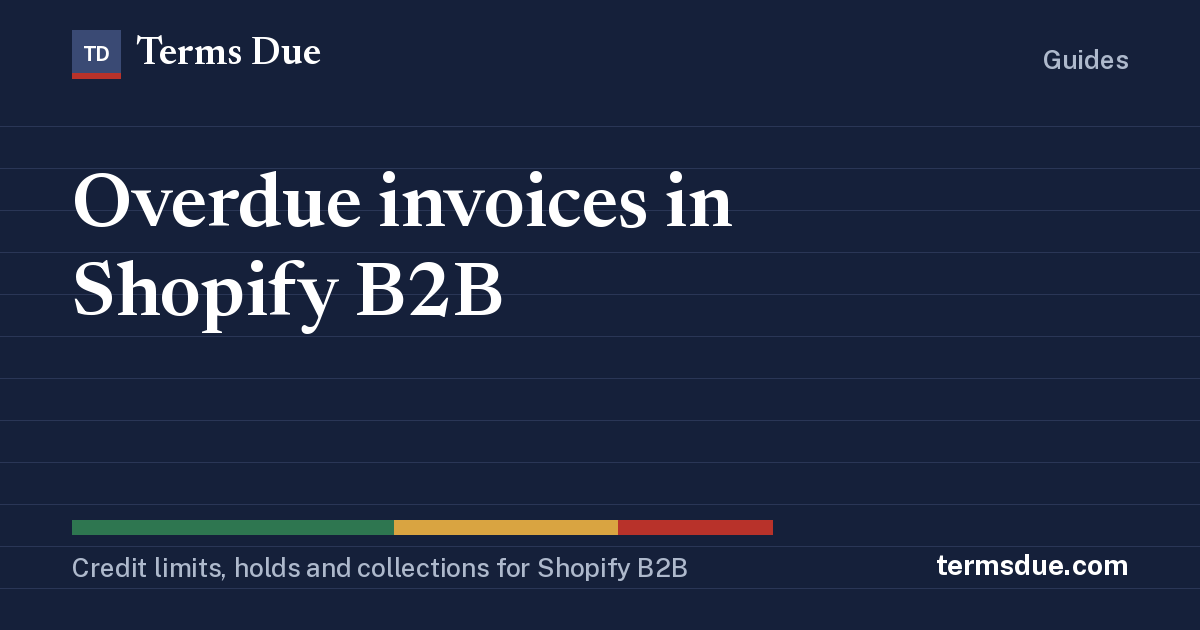 Overdue invoices in Shopify B2B