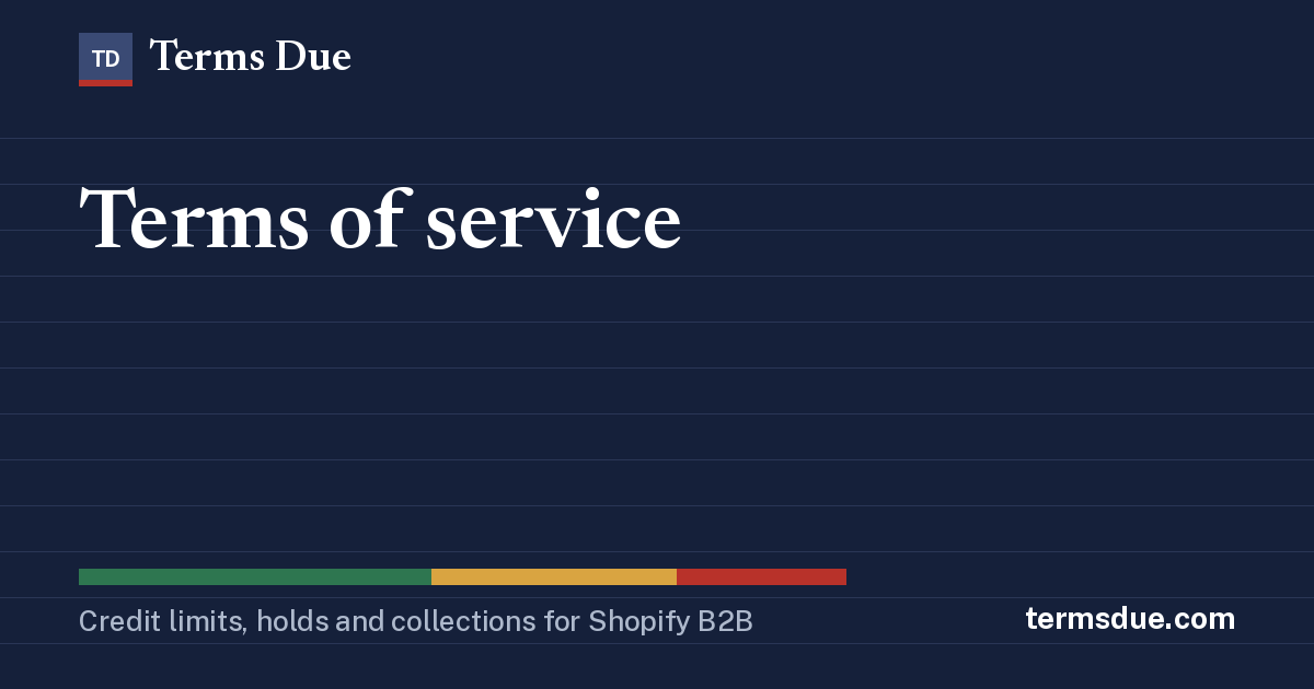 Terms of service